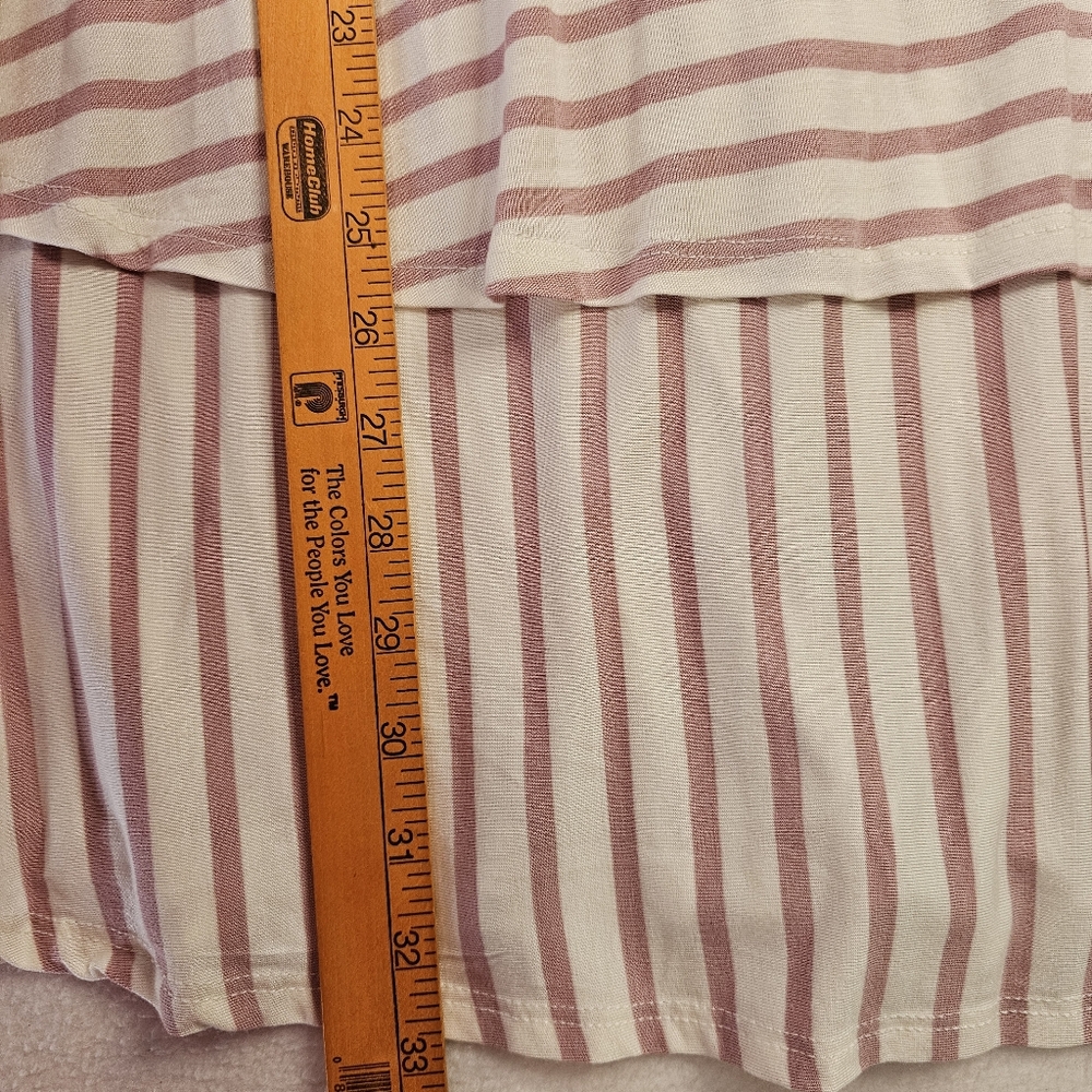 Agnes & Dora Pink and White Striped Layered Top Size XXL NWT - Picture 2 of 8
